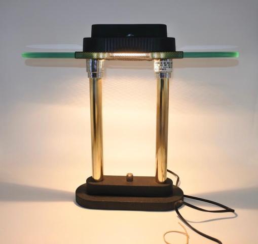 Lampe de table vintage Robert Sonneman pour Georges Kovacs, ann&eacute;es 1980