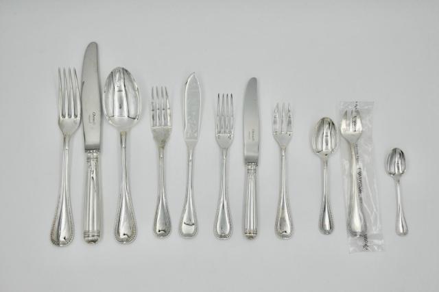 Christofle Malmaison &ndash; M&eacute;nag&egrave;re - Ensemble pour 12 personnes &ndash; 148 pi&egrave;ces