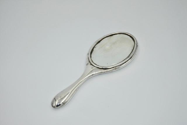Zilveren handspiegel