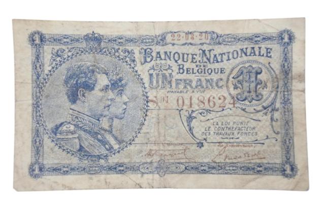 Billet de 1 franc Belgique - 1920