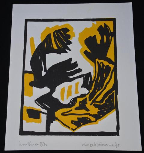 Peter Louman - des ailes - gravure sur bois