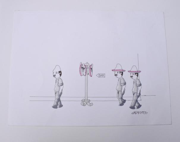 Dadara - dessin original - marqueur et fluo