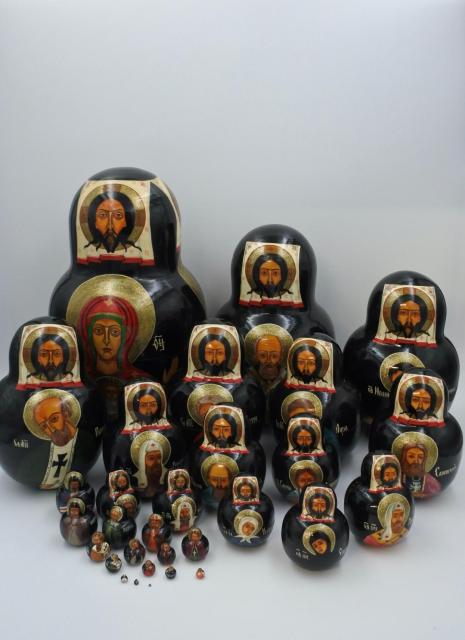 Matriochka Monumentale (30 pi&egrave;ces) &ndash; &laquo; Ic&ocirc;ne Orthodoxe Moderne &raquo;