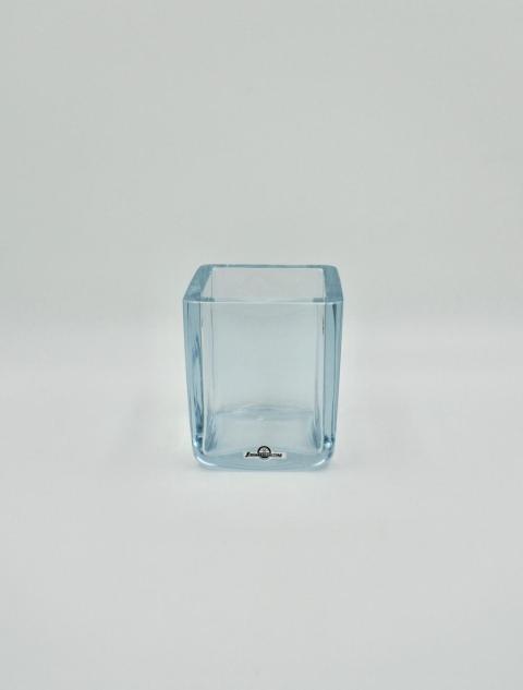 Vase en cristal bleu glacier Str&ouml;mbergshyttan