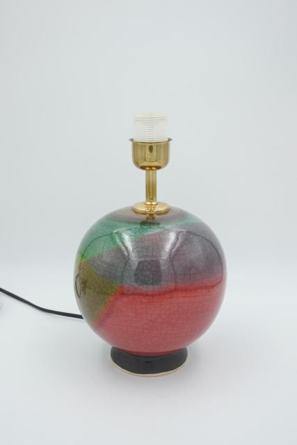 Lampe vintage en &eacute;mail craquel&eacute;